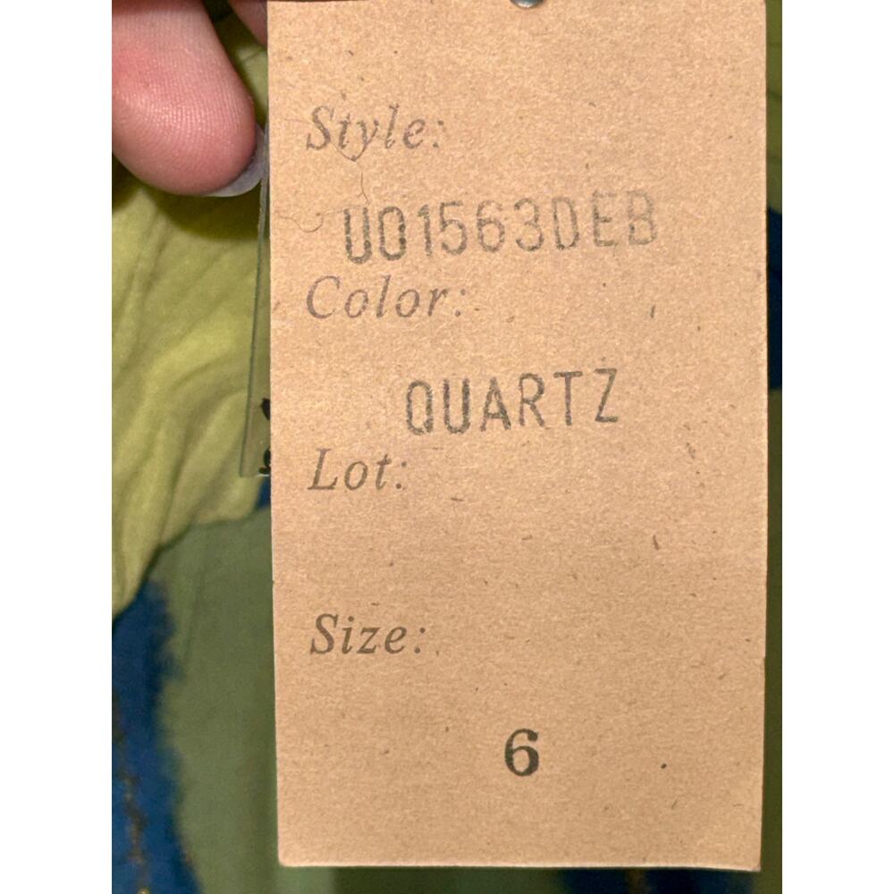 NWT Mandalay Quartz Green Blue Silk Beaded Sequin Midi Evening Gown Dress Size 6 - Picture 14 of 16